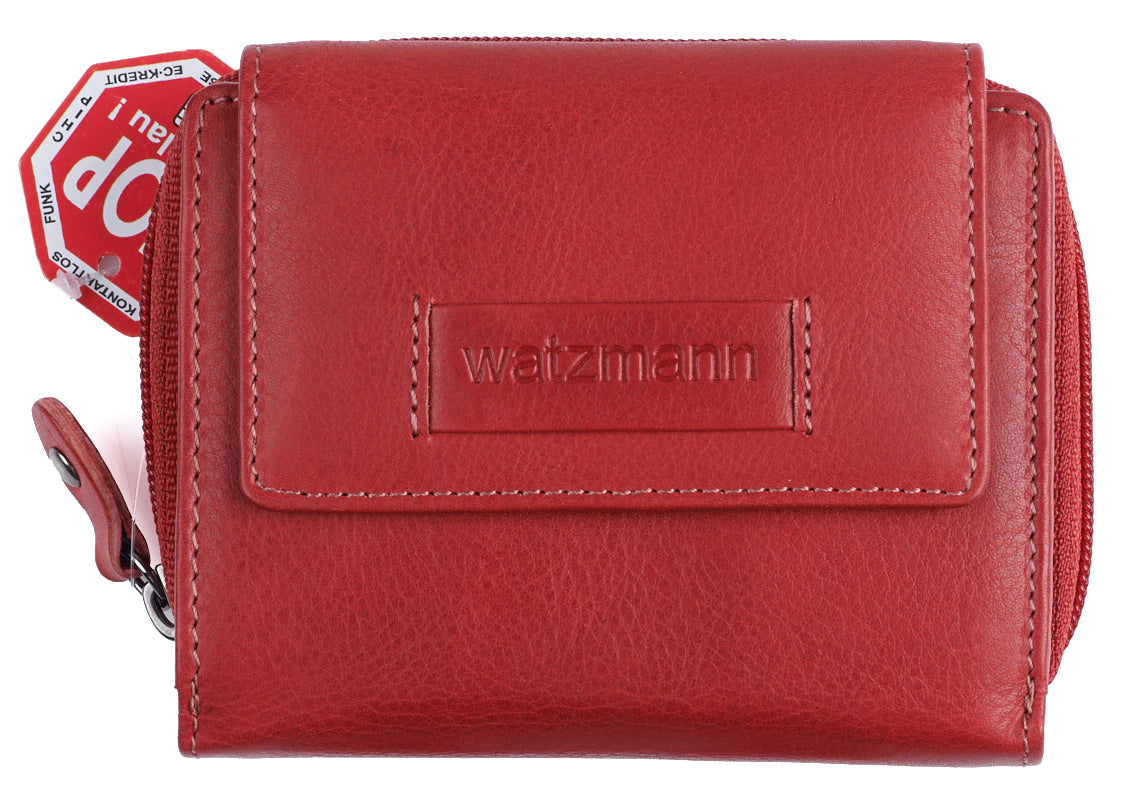 Rote Geldbörse mit Watzmann-Logo