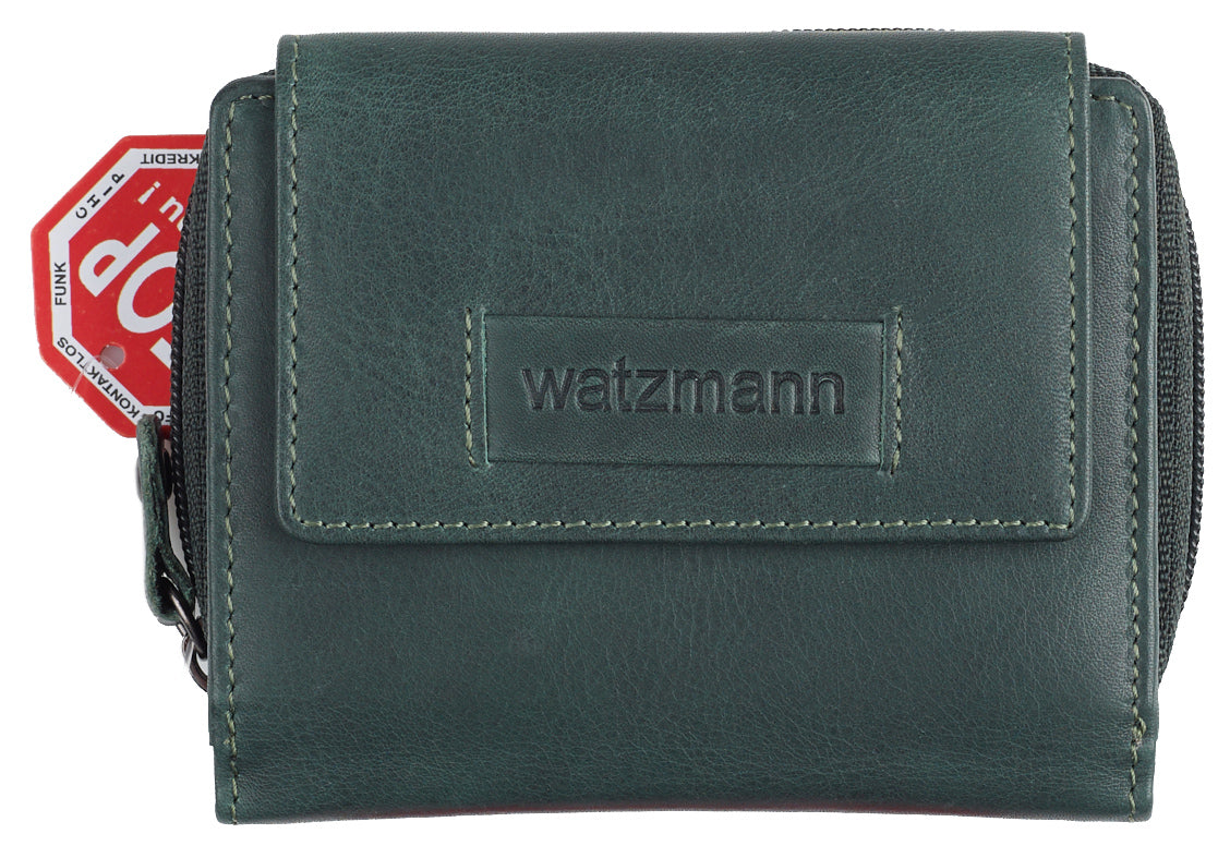 Grüne Geldbörse mit Watzmann-Logo